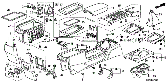 INTERIOR / BUMPER/CONSOLE for 2005 Honda ACCORD SEDAN #1
