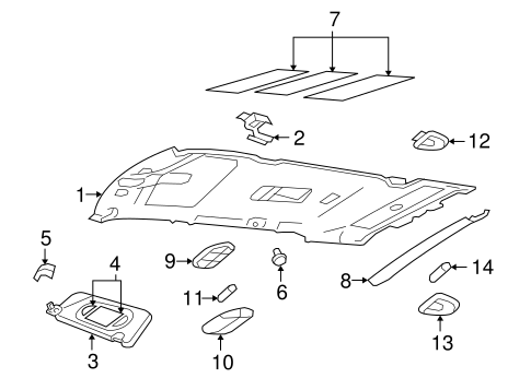 Body/Interior Trim - Roof for 2007 Ford Explorer #1