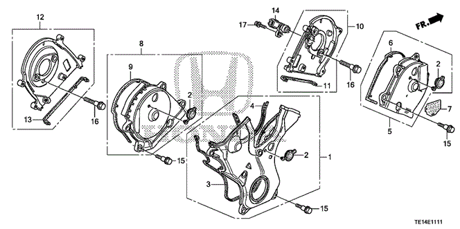 Engine/Timing Belt Cover (V6) for 2012 Honda ACCORD COUPE #1