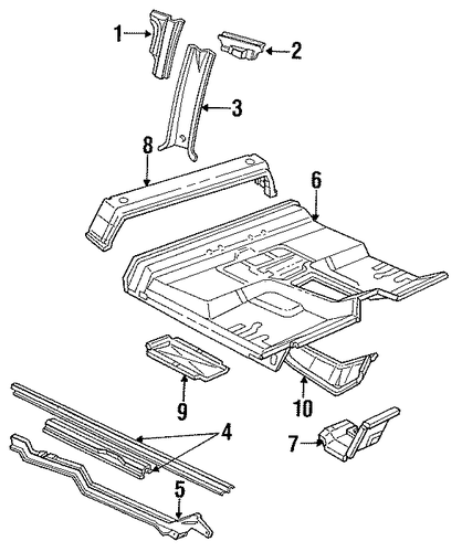 F-350 CENTER PILLAR & ROCKER