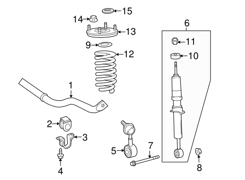 FRONT SUSPENSION/STABILIZER BAR & COMPONENTS for 2011 Toyota Sequoia #1