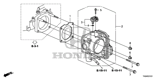 Engine/Throttle Body (V6) for 2011 Honda ACCORD SEDAN #1