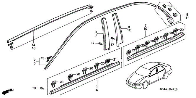INTERIOR / BUMPER/MOLDING for 2002 Honda ACCORD SEDAN #1