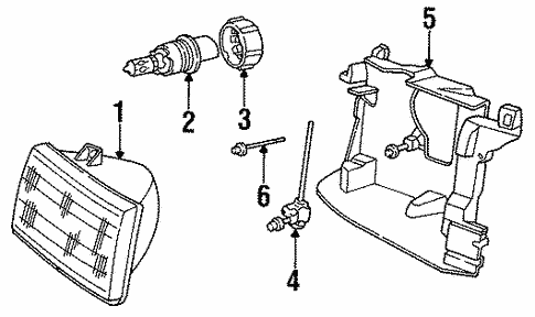 Headlamp Components for 1991 Chrysler Town & Country #0
