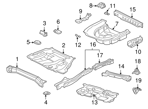 BODY/REAR FLOOR & RAILS for 1999 Toyota Camry #1