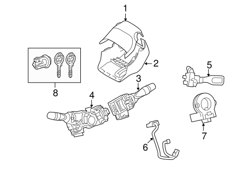 STEERING/SHROUD, SWITCHES & LEVERS for 2011 Toyota Corolla #1
