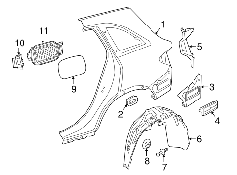 Quarter Panel & Components for 2018 Mercedes-Benz GLC 43 AMG® #0