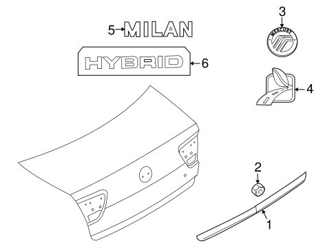 Milan EXTERIOR TRIM - TRUNK