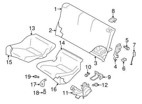 BODY/REAR SEAT COMPONENTS for 2013 Scion FR-S #1