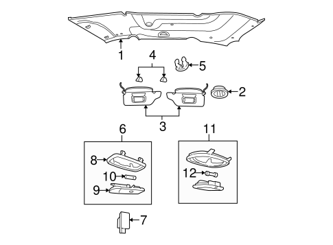 Body/Interior Trim - Roof for 2005 Ford Freestar #1