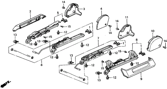 INTERIOR / BUMPER/FRONT SEAT COMPONENTS (1) for 1988 Honda CIVIC 5-DOOR #1