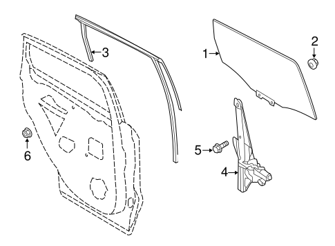 Body/Glass - Rear Door for 2013 Ford Escape #1