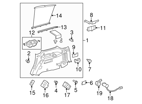 BODY/INTERIOR TRIM - QUARTER PANELS for 2009 Toyota Sequoia #1
