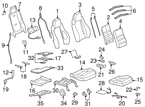 Electrical/Lumbar Control Seats for 2005 Chevrolet Corvette #2