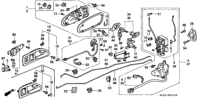 BODY / AIR CONDITIONING/DOOR LOCK for 1997 Honda ACCORD COUPE #1