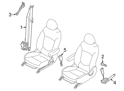 Front Seat Belts for 2013 Hyundai Accent #0