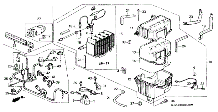 BODY / AIR CONDITIONING/A/C UNIT for 1991 Honda CIVIC 5-DOOR #1