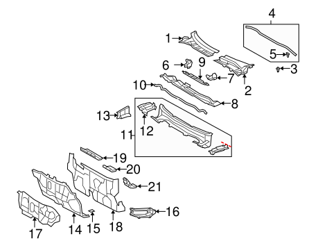 BODY/COWL for 2012 Toyota Corolla #1