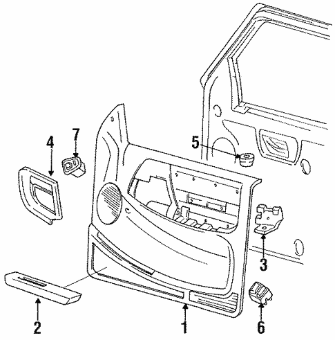 Interior Trim - Door for 1994 Mazda B3000 #0