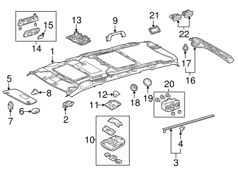 BODY/INTERIOR TRIM - ROOF for 2014 Toyota Sienna #1