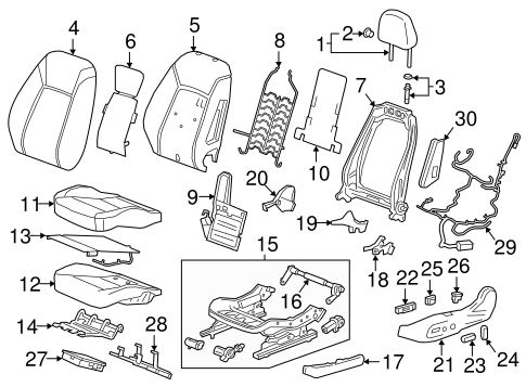 Body/Driver Seat Components for 2019 Buick Regal Sportback #1