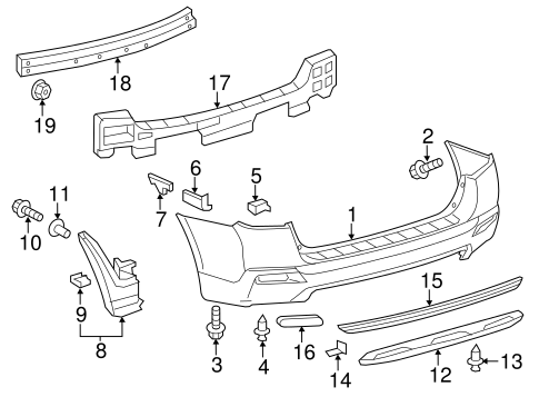 BODY/BUMPER & COMPONENTS - REAR for 2013 Toyota Highlander #1