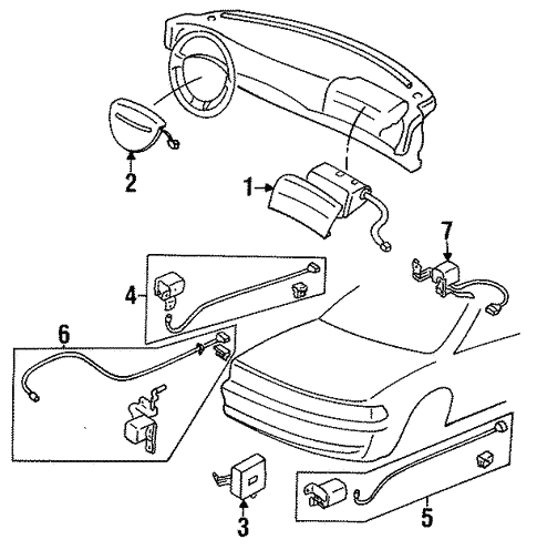 Air Bag Components for 1992 Mazda 929 #0