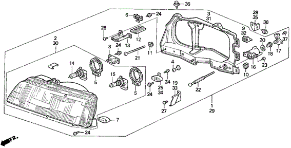 ELECTRICAL / EXHAUST / HEATER / FUEL/HEADLIGHT for 1991 Honda CIVIC 5-DOOR #1