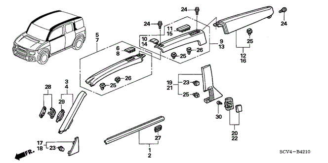 Clip, Door Mirror Cover Clip, Door Mirror Cover