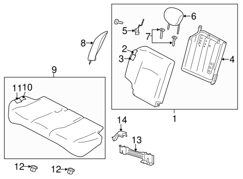 Body/Rear Seat for 2014 Nissan Versa #2
