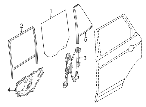 Range Rover GLASS - REAR DOOR