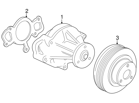 Cooling System/Water Pump for 2002 Ford Thunderbird #2