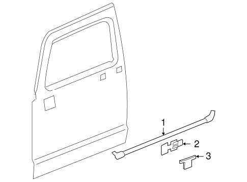 H3T EXTERIOR TRIM - FRONT DOOR