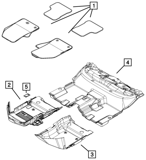 Carpets, Floor Mats, Load Floor, and Silencers for 2016 Fiat 500X #1