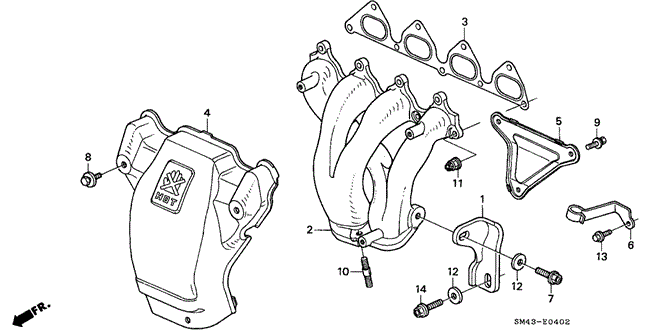 ENGINE/EXHAUST MANIFOLD (3) for 1993 Honda ACCORD SEDAN #1