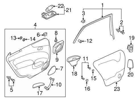 9-5 INTERIOR TRIM - REAR DOOR