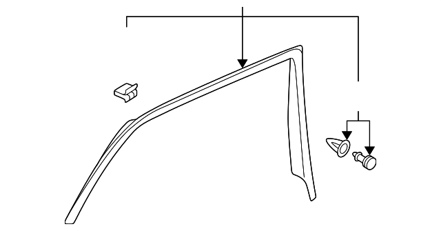 4709457 Деталь WINDOW TRIM, LEFT