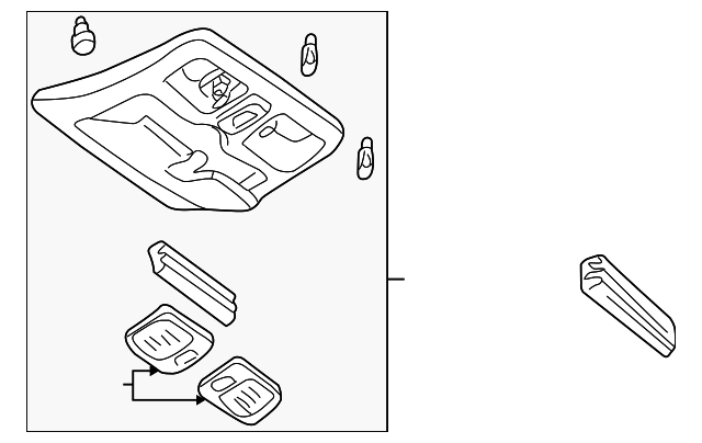 3L8Z78519A70DAA Деталь OVERHEAD CONSOLE