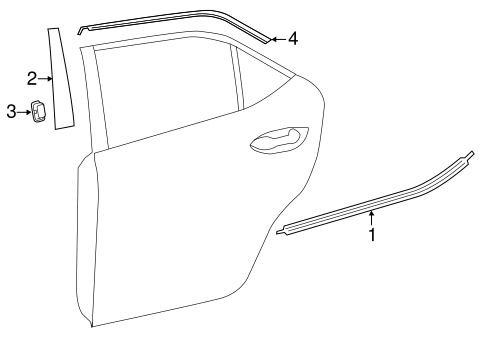 BODY/EXTERIOR TRIM - REAR DOOR for 2015 Toyota Corolla #1