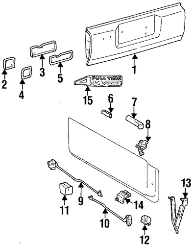 BODY/GATE & HARDWARE for 1996 Toyota Land Cruiser #2