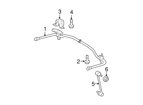 REAR SUSPENSION/STABILIZER BAR & COMPONENTS for 2005 Toyota Highlander #1