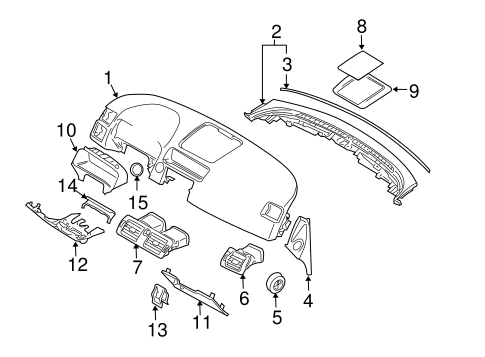 C70 INSTRUMENT PANEL COMPONENTS