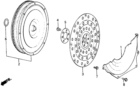 ENGINE/AT TORQUE CONVERTER for 1985 Honda CIVIC 5-DOOR #1