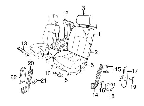 Dakota FRONT SEAT COMPONENTS 3