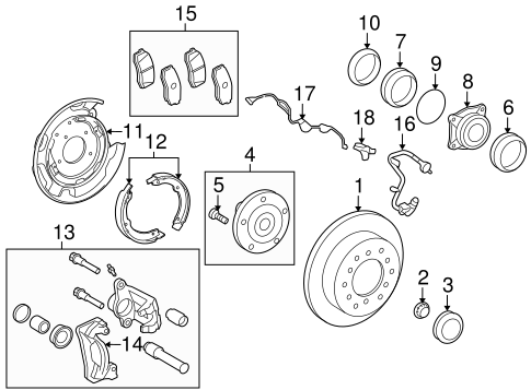BRAKES/BRAKE COMPONENTS for 2014 Toyota Sequoia #1