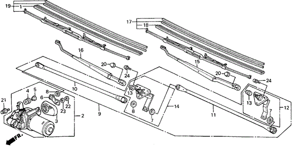 ELECTRICAL / EXHAUST / HEATER / FUEL/FRONT WIPER for 1988 Honda CIVIC 5-DOOR #1