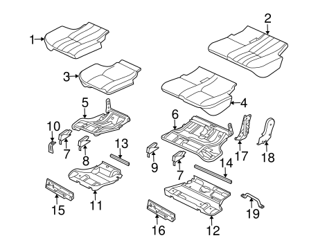 Range Rover REAR SEAT COMPONENTS 2