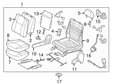 BODY/FRONT SEAT COMPONENTS for 2015 Toyota Tacoma #1