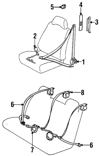 Prizm FRONT SEAT BELTS