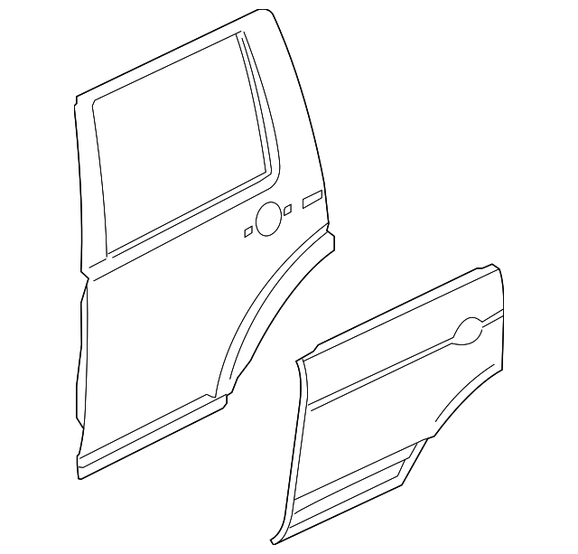 LR005851 Деталь DOOR SHELL, RIGHT
